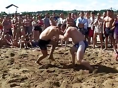 Strong girl sand wont in tournament - woman top of men matches