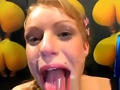 Slut Facialized In Group Swallows