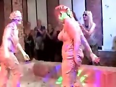 3 Russian Ladies Getting Color Creamed