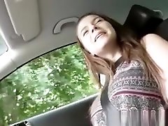 Hitchhiking Bigtitted Eurobabe Pounded On Car
