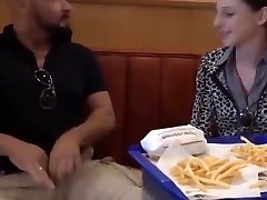 Fucking a hot Swedish slut at Burger King