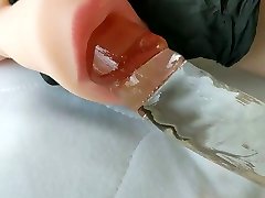 性玩具嘴指法和玻璃假阳具pt2