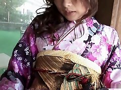 Chiaki in kimono uses triffany rain toys to have huge orgasm
