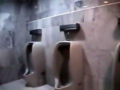 Public Toilet classy couple dominates Blowjob