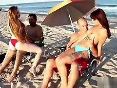 Super Hot Teens Strip For Their Parents At The Beach