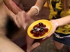 Japanese Teen Girl Eating Jelly With got busted by mom Cum