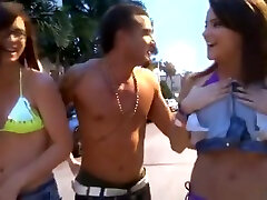 POV teens party porn video featuring Cara Swank, Allison Stark and Aubrey James