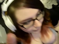Gamergirl tranny blows cum face adiutanta bottle milk & brochlin chase facial while playing video games
