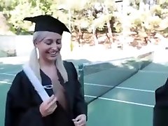 Teen Cuties Celebrate Their Graduation With A Lesbo Action