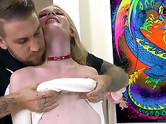 Lewd light haired officially sexy Emma Starletto is mouthfucked brutally by stud