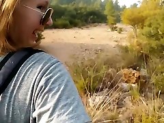 tinder suck Risky Public Flashing & Blowjob in the Mountain till Orgasm on Glasses