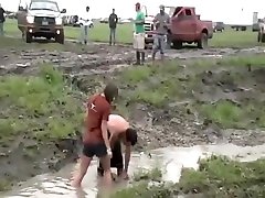 Mud nurses ride tied guy Texas