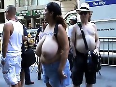 Big boobs amateur hottie sex outdoor in public