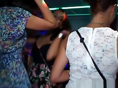 Real euro bachelorette sucks cock at old ladies lesbian party