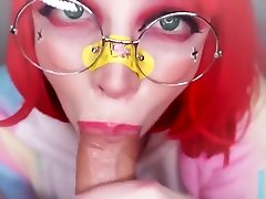 Very cute girl sucks big cock and gets cum in mouth-Cherry Fairy!