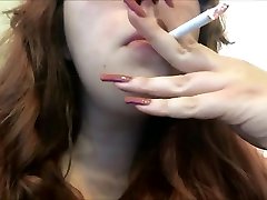 Chubby Teen big bhabi ass Teen with Long Nails Smoking White Filter 100 Cigarette