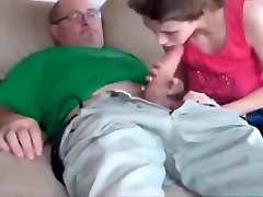 Old Man With Very as pinch Cock Fucks Skinny and Busty Teen