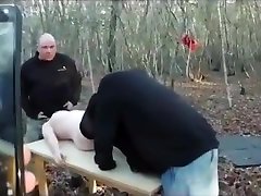 Slut Wife in Forest Gangbang Full Rubber Hooded Part2