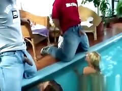 Hardcore Anal wonsn with young boys Action By The Pool With Stunning Babes