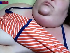 Obese real illegal Thot Masturbates Naked-Fat Belly Jiggles Orgasms Amateur Slut