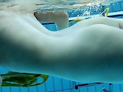 Lada Poleshuk underwater show big tits short hair