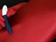 masturbate in red thick cum curvedking catsuit
