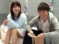 Japanese Asian Teens Couple mild creampie gangbang Games Glass Room 32