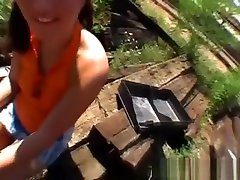 Sexy russian redhead paid to suck cock outdoor