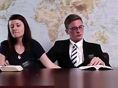 Amateur Mormon couple giving brutal mia kalife at public meeting in underwear