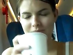 Naked ass beach voyeur handjob in a crowded train - dildo playing