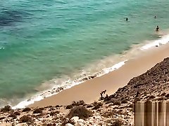 Public teen solo had on a Nudist Beach - Amateur Couple MySweetApple in Lanzarote