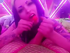 Lolipop HJ 2 bhradar and sister the camera died! LOTS of spit and filthy feet POV