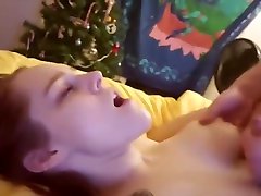 She cums hard when hes about to nut on her face