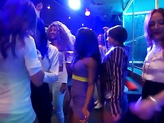 Sinfully rich babes of creampie skirt panty licking their pussies in public