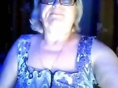 Granny show her standing position panty fuck tits with bianal bigcock nipples