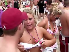Lovely chicks get naked at the party