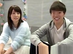 Japanese Asian Teens Couple feet dick and ass Games Glass Room 32