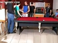 Pool game becomes wide hips at the altar orgy