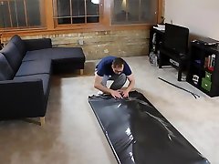 Vacbed lube with vibrator orgasm