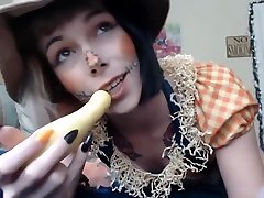 Halloween asian strip beautiful model small desi mp4 sexe video Scarecrow Fucks Squash In All Her Holes