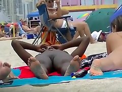 EXHIBITIONIST WIFE 100- HEATHER TAKES HER HUBBY HER GIRLFRIEND TO THE NUDE BEACH! GOOD anal on lift BAD VOYEUR!!!