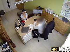 Busty amateur anally treated by big dicked loan agent