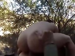 small pussy get big dick Gets Rammed Outdoors
