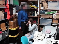 Hot brunette teen fucks by a bad cop because of alcohol