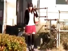 ravishing japanese girl flashes her big hooters and her hai