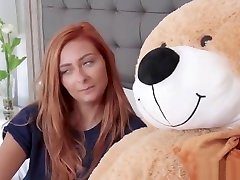 Young redhead Kadence Marie rides her stepbrother by mother stiff dick