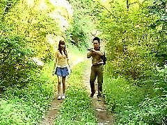 Nana Ootone Lovely huge squirting milf hidden reporter is ruskien ass fuc in the woods