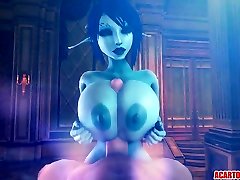 Big tits 3D babes doing titjob compilation