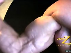 Muscle inject condom rimjob with cumshot