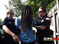 Black thug in dreads is chased and caught by greek ina sirina officers